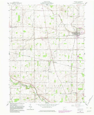 United States Geological Survey Ansonia, OH (1961, 24000-Scale) digital map