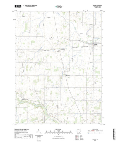 United States Geological Survey Ansonia, OH (2023, 24000-Scale) digital map