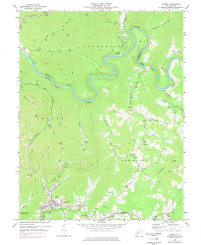 United States Geological Survey Ansted, WV (1969, 24000-Scale) digital map