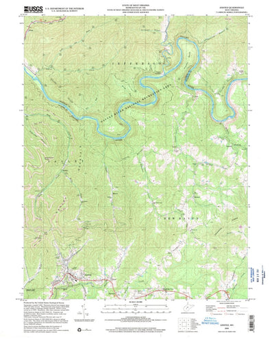 United States Geological Survey Ansted, WV (2000, 24000-Scale) digital map
