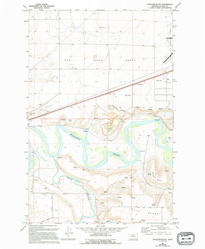 United States Geological Survey Antelope Butte, MT (1965, 24000-Scale) digital map