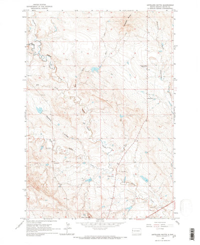 United States Geological Survey Antelope Butte, SD (1965, 24000-Scale) digital map
