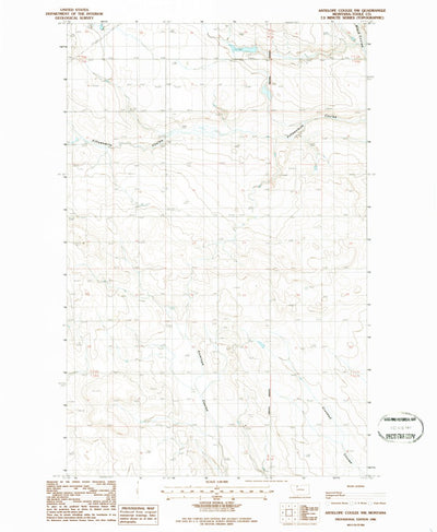 United States Geological Survey Antelope Coulee NW, MT (1986, 24000-Scale) digital map