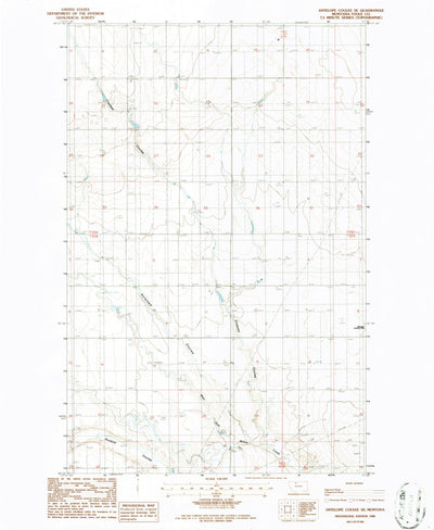 United States Geological Survey Antelope Coulee SE, MT (1986, 24000-Scale) digital map