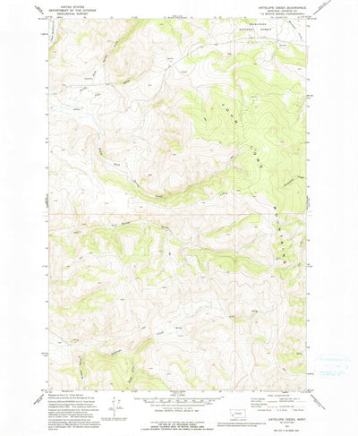 United States Geological Survey Antelope Creek, MT (1971, 24000-Scale) digital map