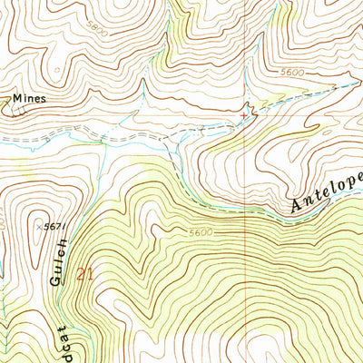 United States Geological Survey Antelope Creek, MT (1971, 24000-Scale) digital map