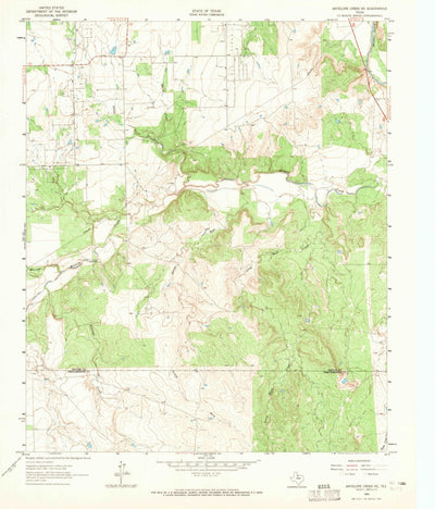 United States Geological Survey Antelope Creek NE, TX (1962, 24000-Scale) digital map
