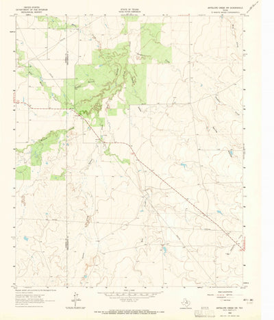 United States Geological Survey Antelope Creek SW, TX (1962, 24000-Scale) digital map