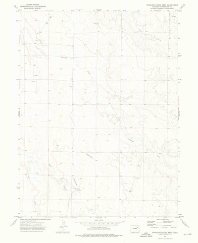 United States Geological Survey Antelope Creek West, CO (1973, 24000-Scale) digital map