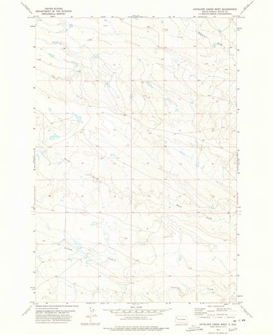 United States Geological Survey Antelope Creek West, SD (1977, 24000-Scale) digital map