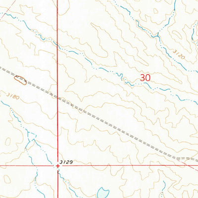 United States Geological Survey Antelope Creek West, SD (1977, 24000-Scale) digital map