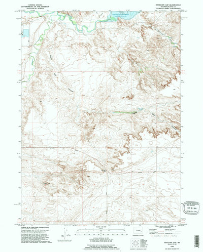 United States Geological Survey Antelope Gap, WY (1990, 24000-Scale) digital map