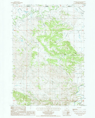 United States Geological Survey Antelope Gulch, WY-MT (1984, 24000-Scale) digital map