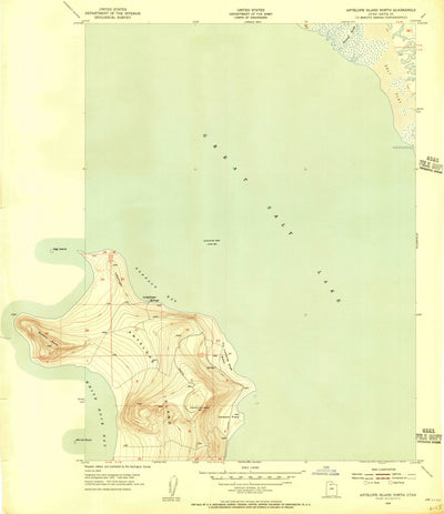 United States Geological Survey Antelope Island North, UT (1954, 24000-Scale) digital map