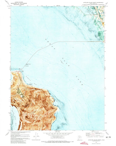 United States Geological Survey Antelope Island North, UT (1972, 24000-Scale) digital map