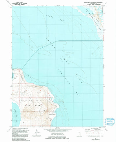 United States Geological Survey Antelope Island North, UT (1991, 24000-Scale) digital map