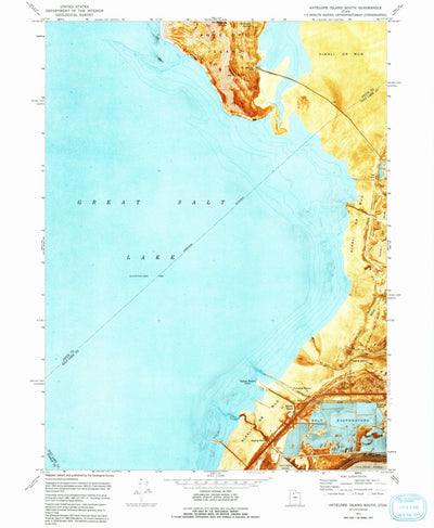 United States Geological Survey Antelope Island South, UT (1972, 24000-Scale) digital map