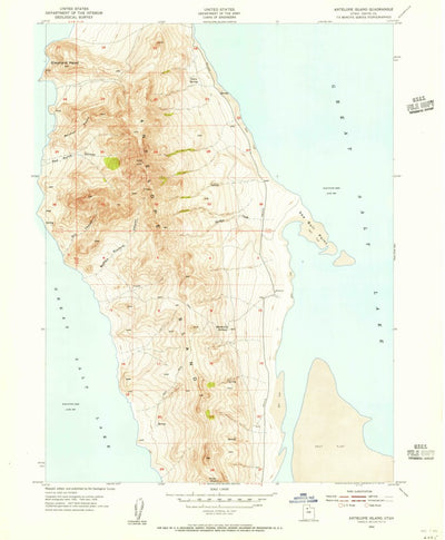 United States Geological Survey Antelope Island, UT (1954, 24000-Scale) digital map