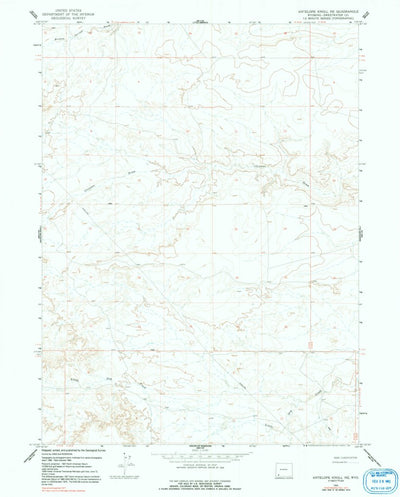 United States Geological Survey Antelope Knoll NE, WY (1964, 24000-Scale) digital map