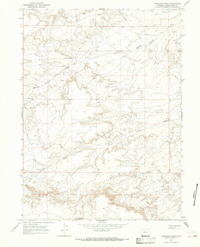 United States Geological Survey Antelope Knoll, WY (1964, 24000-Scale) digital map