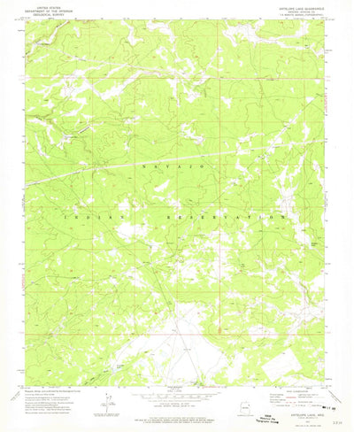United States Geological Survey Antelope Lake, AZ (1971, 24000-Scale) digital map