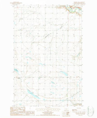 United States Geological Survey Antelope Lake, MT (1987, 24000-Scale) digital map