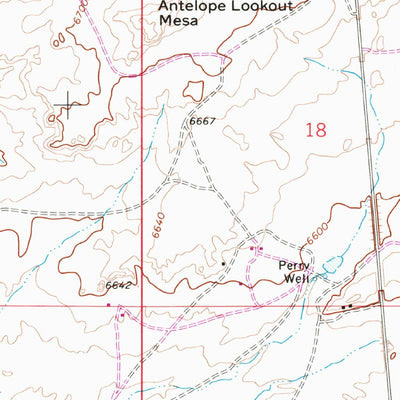 United States Geological Survey Antelope Lookout Mesa, NM (1970, 24000-Scale) digital map