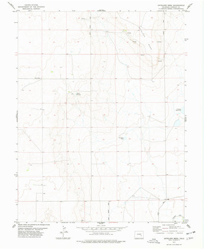 United States Geological Survey Antelope Mesa, CO (1977, 24000-Scale) digital map
