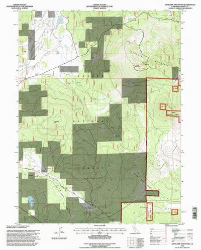 United States Geological Survey Antelope Mountain, CA (1995, 24000-Scale) digital map