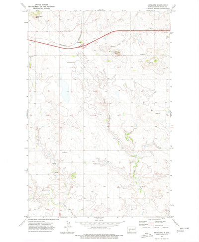 United States Geological Survey Antelope, ND (1973, 24000-Scale) digital map