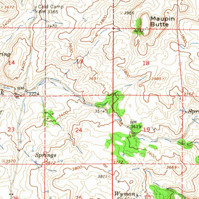 United States Geological Survey Antelope, OR (1966, 62500-Scale) digital map