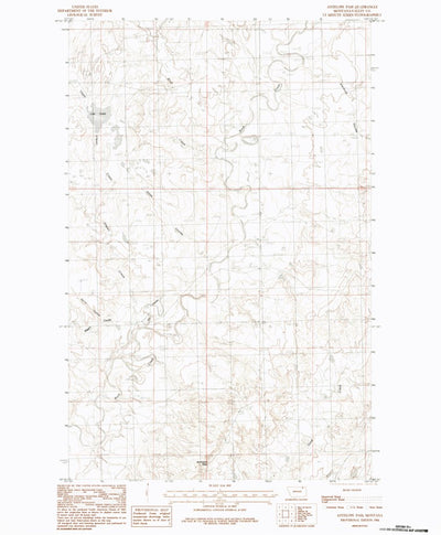 United States Geological Survey Antelope Pass, MT (1984, 24000-Scale) digital map