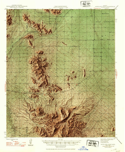 United States Geological Survey Antelope Peak, AZ (1948, 62500-Scale) digital map