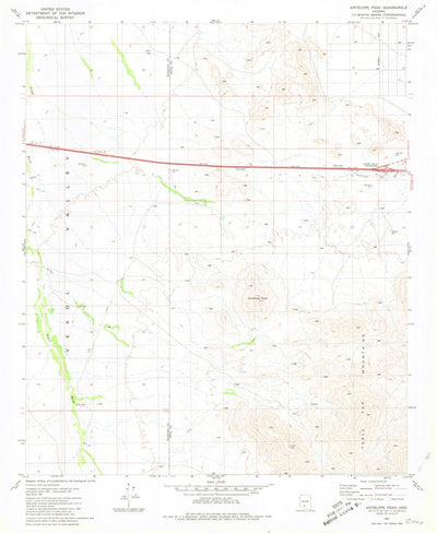 United States Geological Survey Antelope Peak, AZ (1981, 24000-Scale) digital map