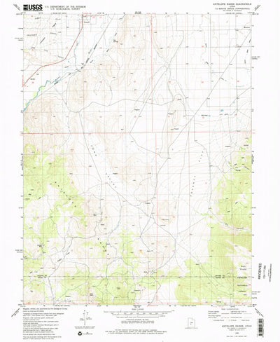 United States Geological Survey Antelope Range, UT (1980, 24000-Scale) digital map