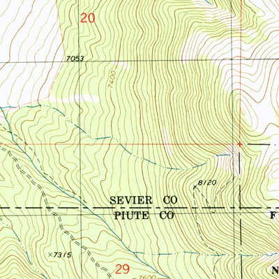 United States Geological Survey Antelope Range, UT (1980, 24000-Scale) digital map