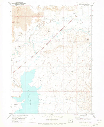 United States Geological Survey Antelope Reservoir, OR (1969, 24000-Scale) digital map