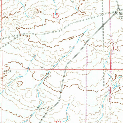 United States Geological Survey Antelope Reservoir, WY (1961, 24000-Scale) digital map