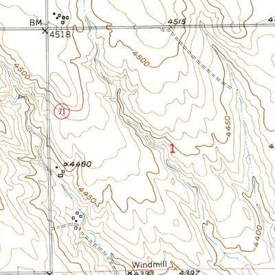 United States Geological Survey Antelope Springs, CO (1951, 24000-Scale) digital map