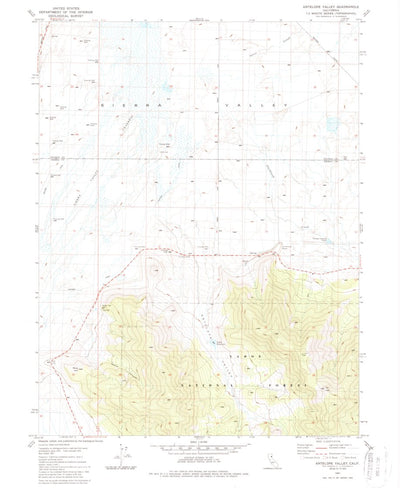 United States Geological Survey Antelope Valley, CA (1981, 24000-Scale) digital map