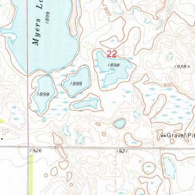 United States Geological Survey Antelope Valley, SD (1973, 24000-Scale) digital map