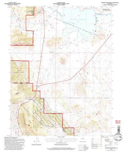 United States Geological Survey Antero Reservoir, CO (1994, 24000-Scale) digital map