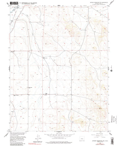 United States Geological Survey Antero Reservoir NE, CO (1956, 24000-Scale) digital map