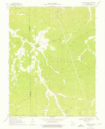 United States Geological Survey Anthonies Mill, MO (1969, 24000-Scale) digital map