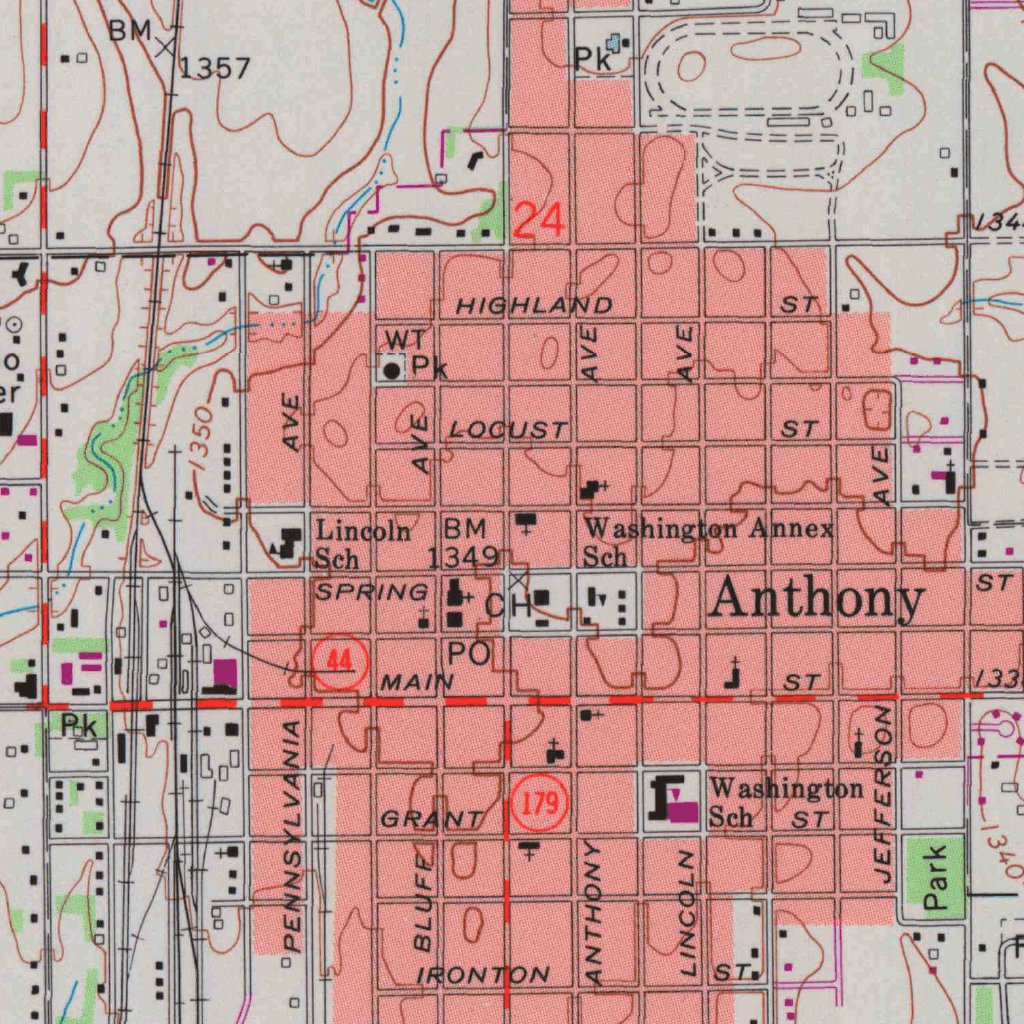 Anthony, KS (1972, 24000-Scale) Map by United States Geological Survey ...