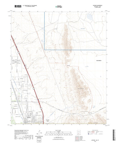 United States Geological Survey Anthony, NM (2023, 24000-Scale) digital map
