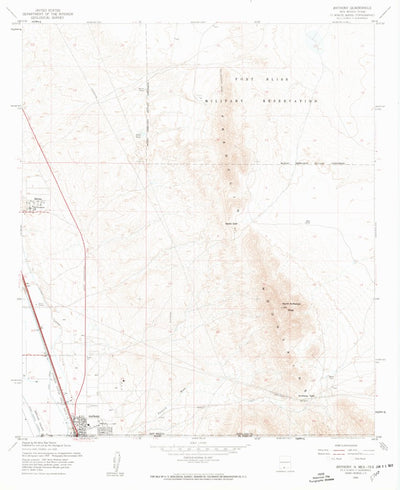 United States Geological Survey Anthony, NM-TX (1955, 24000-Scale) digital map