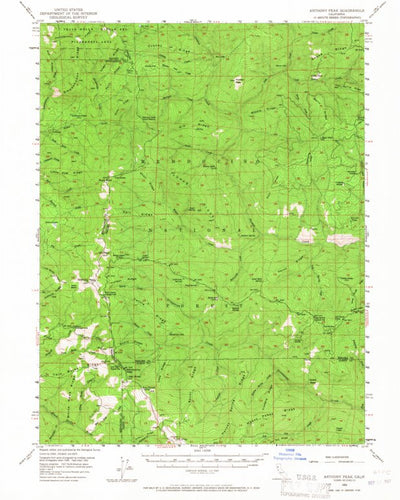 United States Geological Survey Anthony Peak, CA (1952, 62500-Scale) digital map