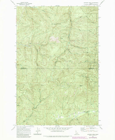 United States Geological Survey Anthony Peak, ID (1969, 24000-Scale) digital map