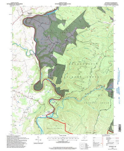 United States Geological Survey Anthony, WV (1995, 24000-Scale) digital map